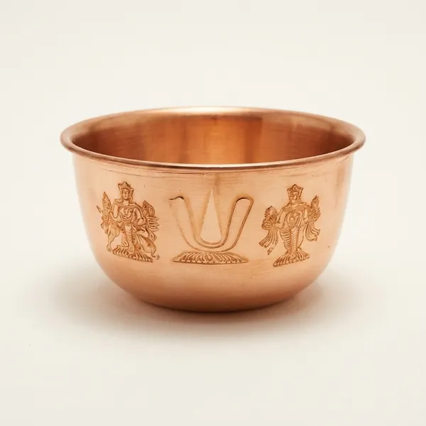Pure_Copper_Puja_Bowl_For_Pooja_Vishnu_Design_Kalash_Bowl_Temple_Home_Use_3.5_Inch_Copper_Sangu_Sakkara_Namam_Vattil_Or_Padi