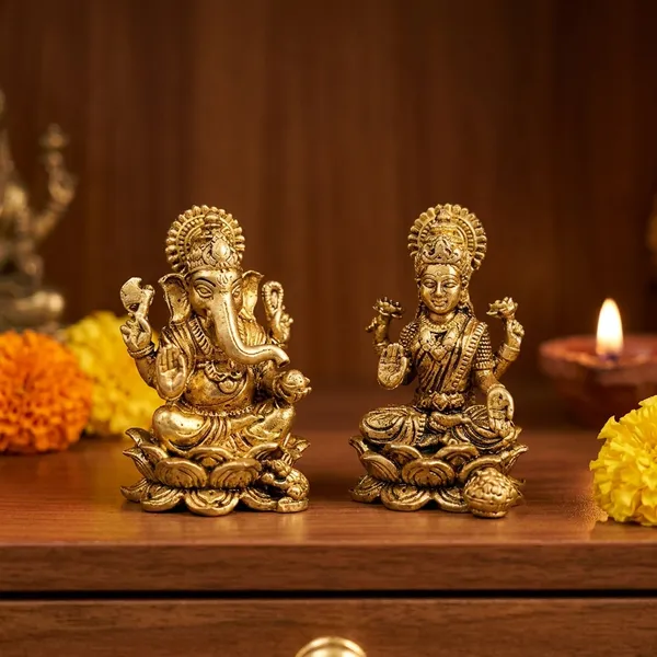 Brass_Lakshmi_And_Ganesh_Idol_Combo_For_Puja_And_Home_Purpose