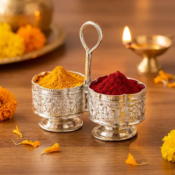 German_Silver_Haldi_Kumkum_Holder_Set_Used_In_Indian_Pooja_Rituals
