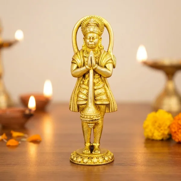 Brass_Hanuman_In_Anjali_Mudra_Holding_Mace_Gada