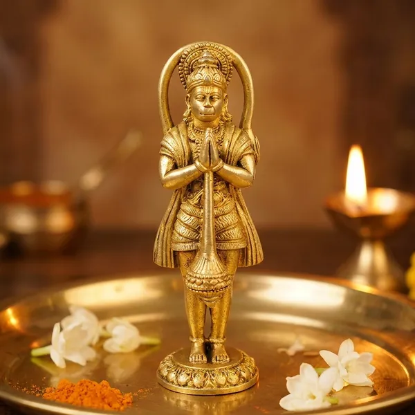 Brass_Hanuman_In_Anjali_Mudra_Holding_Mace_Gada