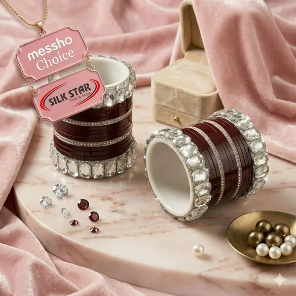 Silk_Star_Luxury_Maroon_And_Silver_Crystal_Bangle_Set