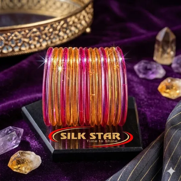 Silk_Star_Radiant_Pani_Chudi_Bangle_Set_(14_Pcs)_And_Dual-Tone_Pink_And_Amber
