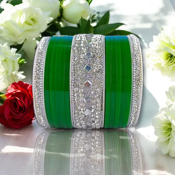 Silk_Star_Premium_Green_And_Silver_Sparkling_Plastic_Bangle_Set_For_Women