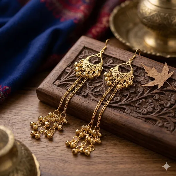 Silk_Star_Traditional_Kashmiri_Style_Long_Chain_Dangle_Earrings_With_Delicate_Bells_For_Women