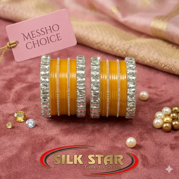 Silk_Star_Premium_Mango_Orange_And_Clear_Faceted_Plastic_Bangle_Set_For_Women