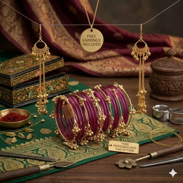 Silk_Star_Premium_20-Piece_Strawberry_Jelly_And_Kashmiri_Bangle_Set_With_Free_Matching_Earrings