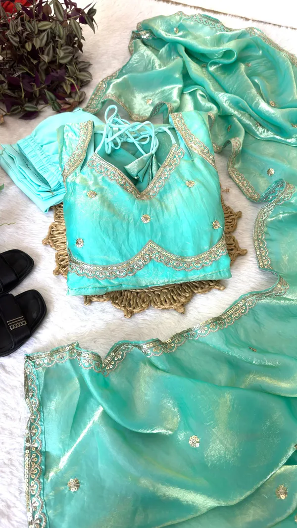 Presenting_By_New_Party_Wear_Look_Fendi_Satin__Gown_With_Dupatta_,_pant_,_3MM_Rembo_sequence_with_Zari_