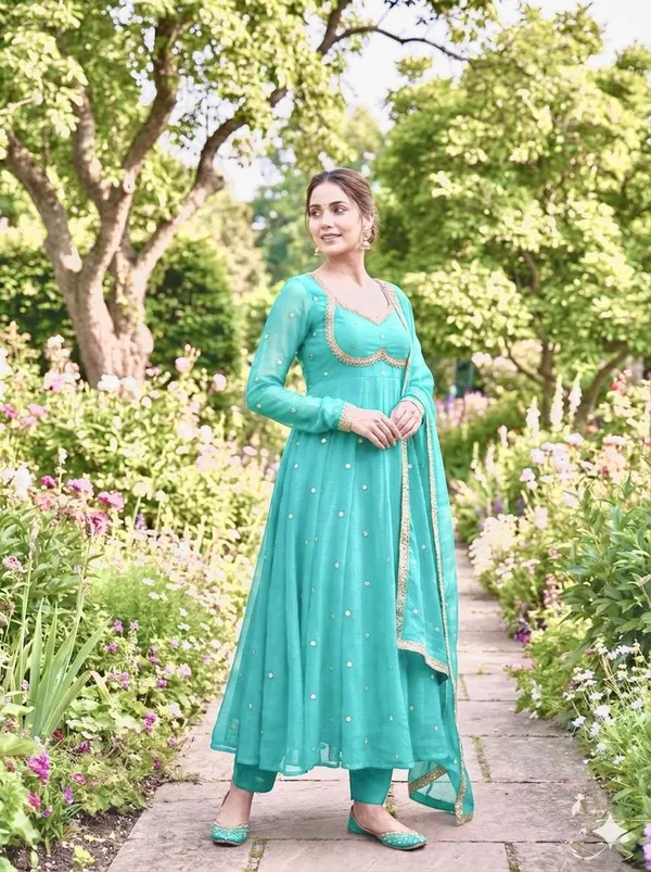 Presenting_By_New_Party_Wear_Look_Fendi_Satin__Gown_With_Dupatta_,_pant_,_3MM_Rembo_sequence_with_Zari_