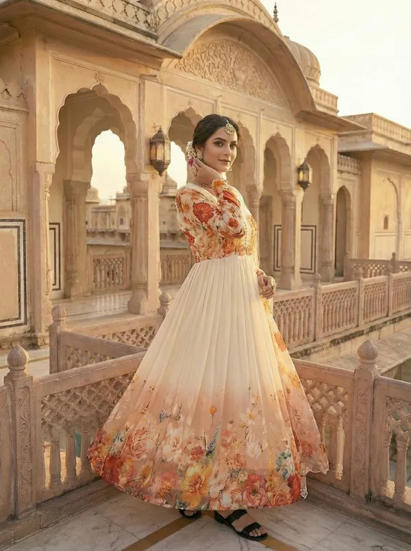 Presenting_By_New_Party_Wear_Look_Fox_Gerorrget_Gown_With_Dupatta_,_pant.