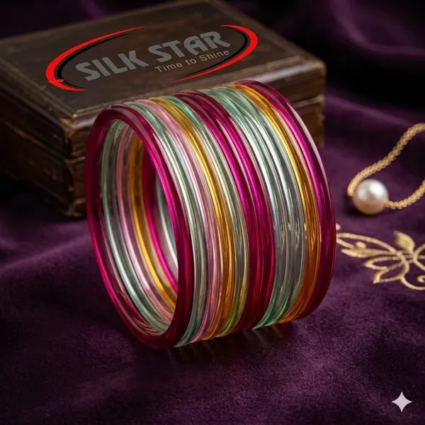 Silk_Star_Premium_Multicolor_Pani_Chudi_Bangle_Set_(12_Pcs)_–_Glossy_Traditional_Bangles_For_Womens