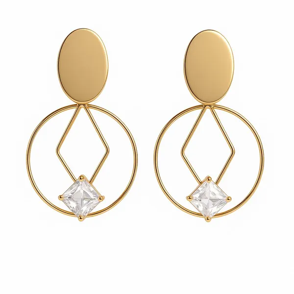 Elegant_Gold_Plated_Drop_Earrings_With_Crystal_Square_Pendant_Modern_Geometric_Design_Fashion_Jewellery_For_Women