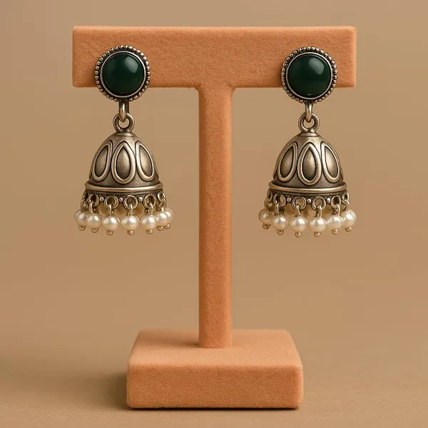 Traditional_Oxidized_Silver_Jhumka_Earrings_Set