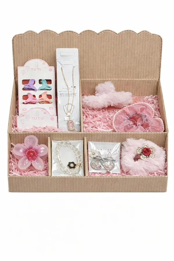 Girls_Hair_Accessories_Jewellery_Gift_Combo_Set_Necklace_Hair_Clips_Earrings_Scrunchies_Bracelet