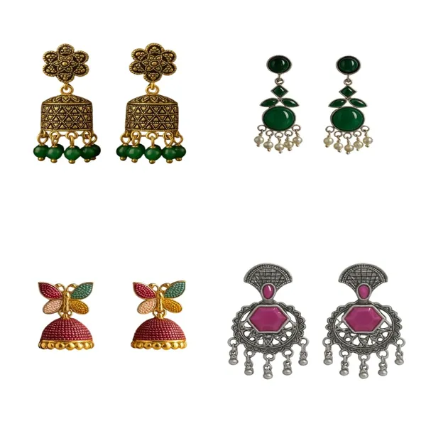 Ethnic_Earrings_Combo_For_Women_Girls_Traditional_Jhumka_Stone_Drop_Earrings_For_Festive