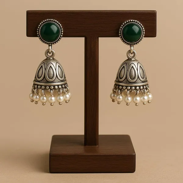 Oxidised_Silver_Jhumka_Earrings_Combo_Ethnic_Boho_Style_For_Women
