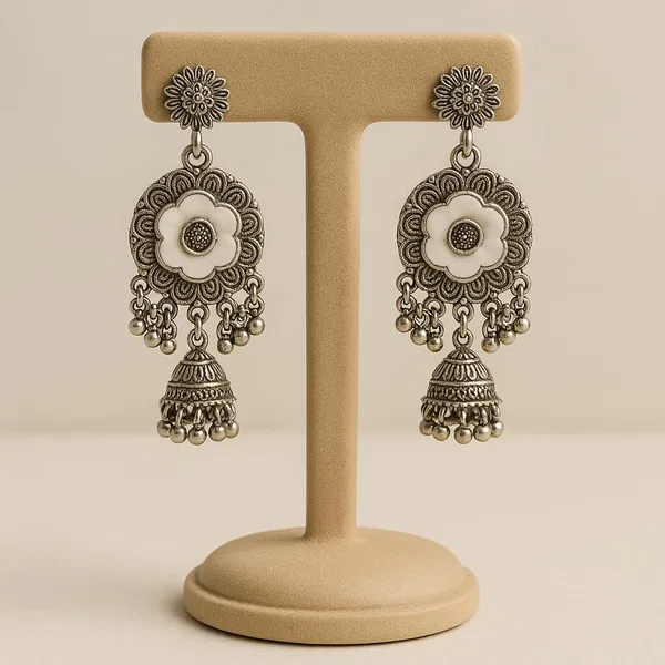 Oxidised_Silver_Jhumka_Earrings_Combo_Ethnic_Boho_Style_For_Women