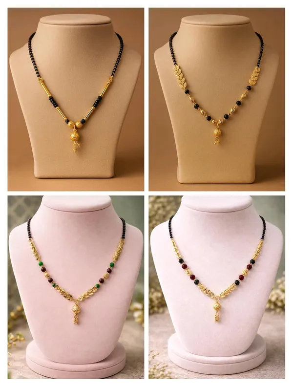 4_Piece_Stylish_Mangalsutra_Necklace_Combo_For_Women