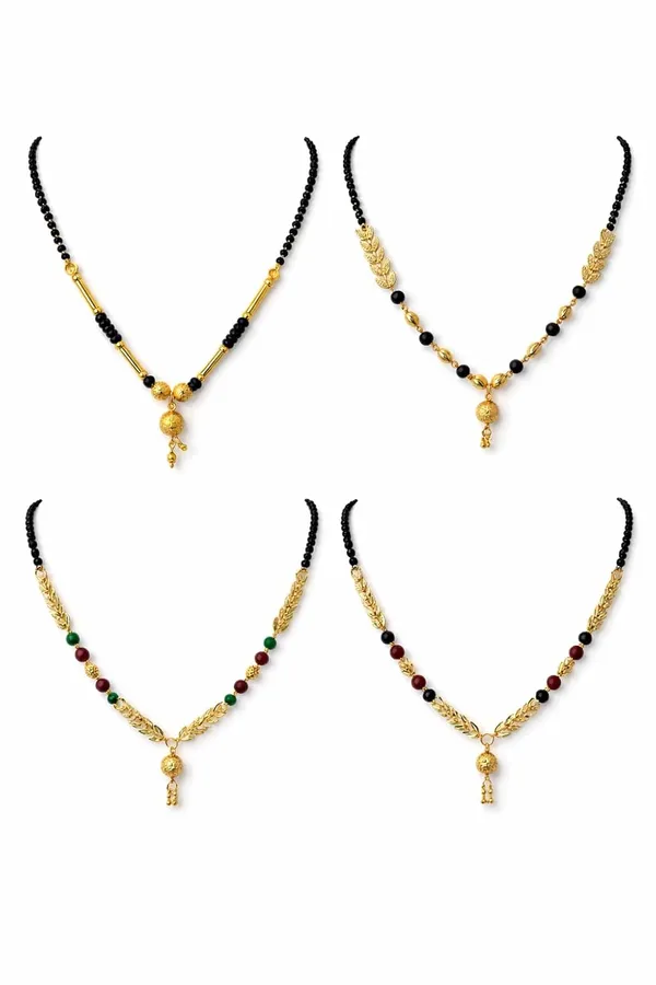 4_Piece_Stylish_Mangalsutra_Necklace_Combo_For_Women