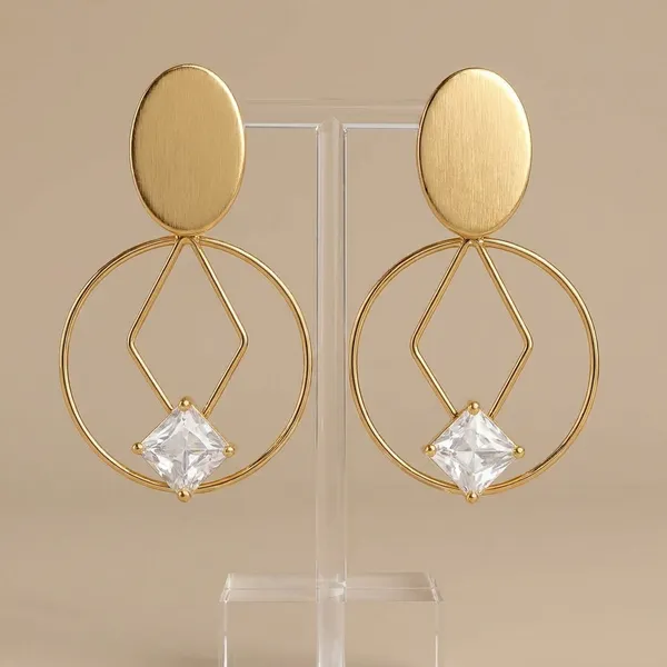 Elegant_Gold_Plated_Drop_Earrings_With_Crystal_Square_Pendant_Modern_Geometric_Design_Fashion_Jewellery_For_Women