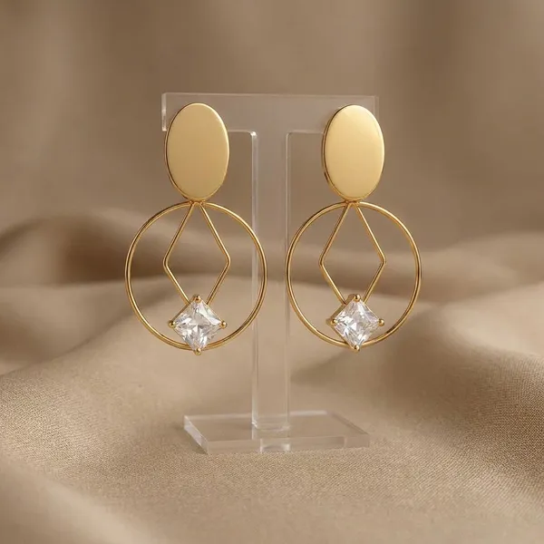 Elegant_Gold_Plated_Drop_Earrings_With_Crystal_Square_Pendant_Modern_Geometric_Design_Fashion_Jewellery_For_Women