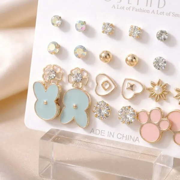 Korean_12_Pcs_Stud_Earrings_Combo