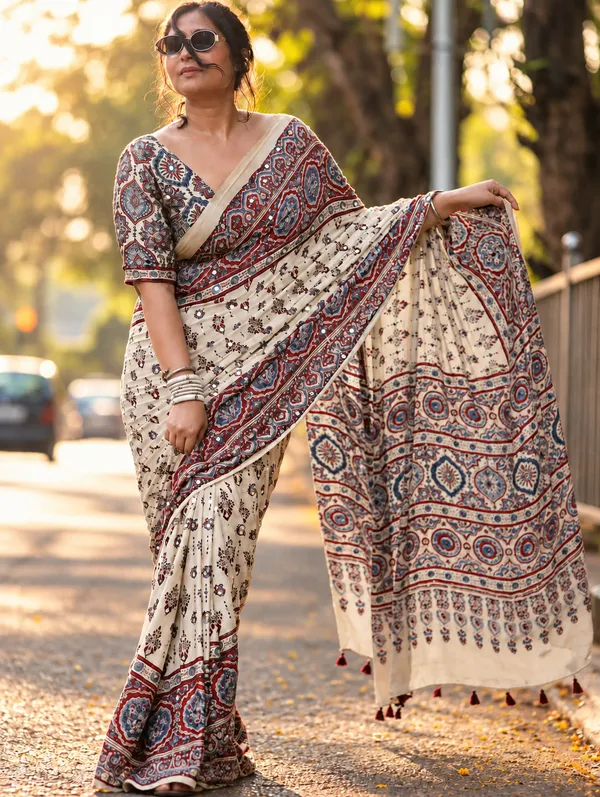 Noor_-_Ajrakh_Mirror_Work_Off_White_Crepe_Silk_Saree