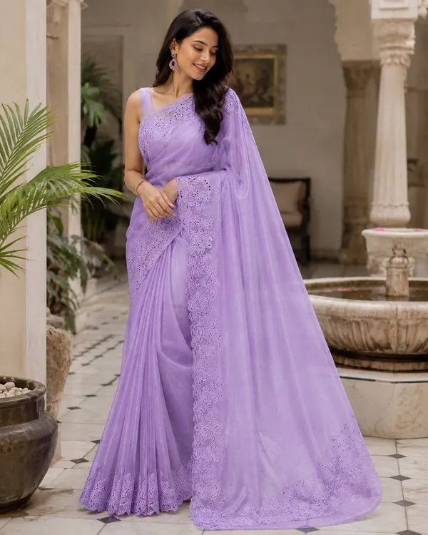 Lavender_Glass_Tissue_Cut_Work_Saree