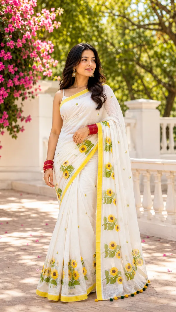 Surajmukhi_-_White_Mul_Cotton_Saree_with_Sunflower_Embroidery