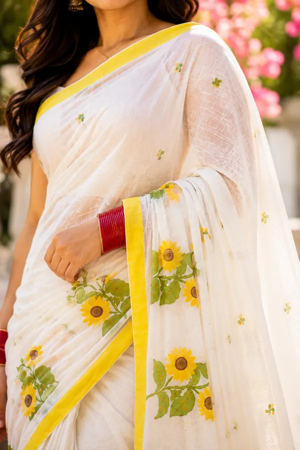 Surajmukhi_-_White_Mul_Cotton_Saree_with_Sunflower_Embroidery