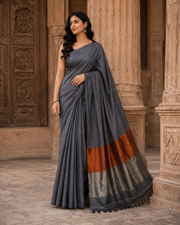 Grey_Khadi_Saree_With_Zari_Pallu
