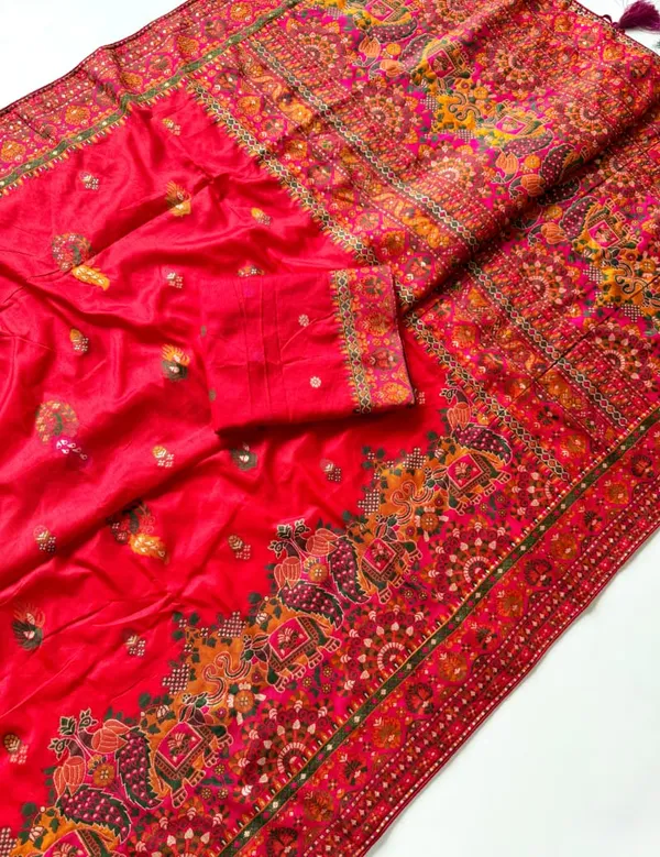 Premium_Rani_Pink_Kashmiri_Woven_Rajwadi_Pashmina_Dola_Silk_Saree_With_Tassel_Pallu_Unstitched_Blouse