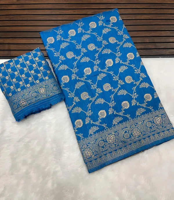 Royal_Blue_Floral_Jaal_Banarasi_Dola_Silk_Saree_With_Antique_Zari_Grand_Pallu_Unstitched_Blouse