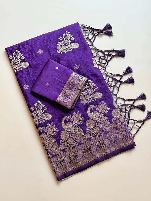 Royal_Purple_Peacock_Jacquard_Satin_Silk_Saree_With_Rich_Pallu_Unstitched_Running_Blouse