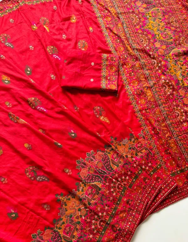 Premium_Rani_Pink_Kashmiri_Woven_Rajwadi_Pashmina_Dola_Silk_Saree_With_Tassel_Pallu_Unstitched_Blouse