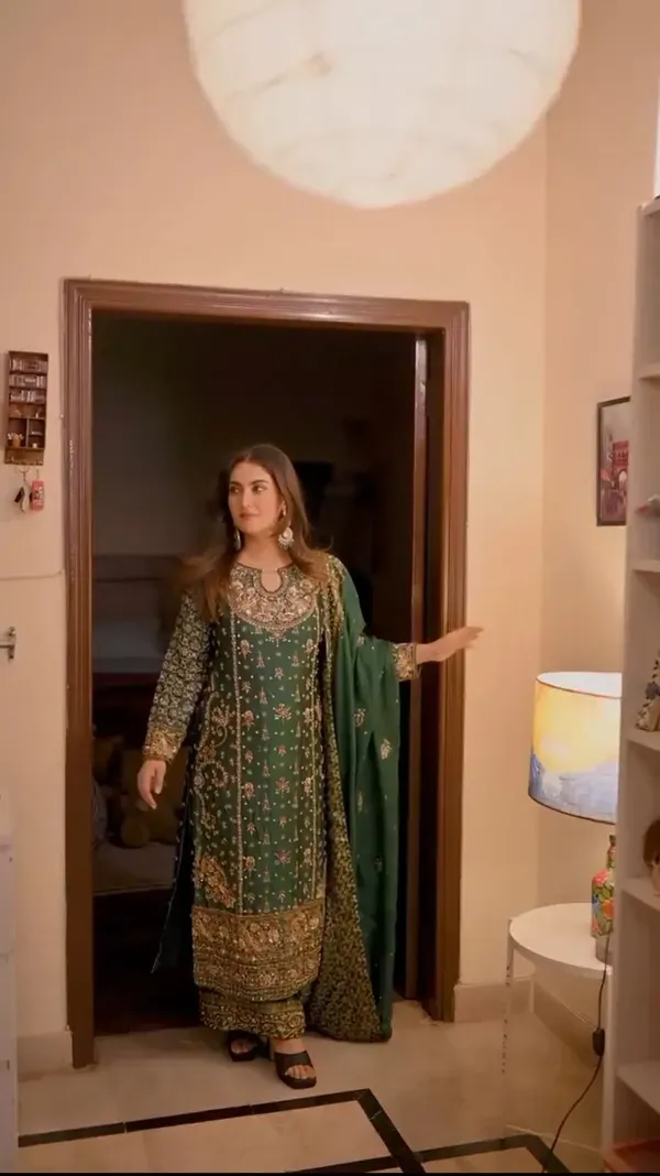 Dark_Green_Heavy_Embroidered_Party_Wear_Kurta_With_Palazzo_Dupatta_For_Women_More