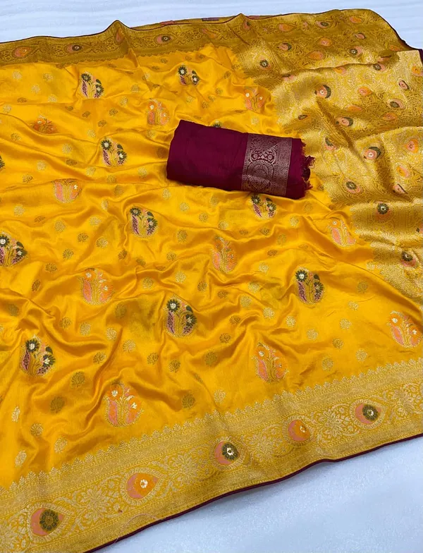 Mustard_Yellow_Meenakari_Zari_Woven_Dola_Silk_Saree_With_Grand_Pallu_Unstitched_Blouse