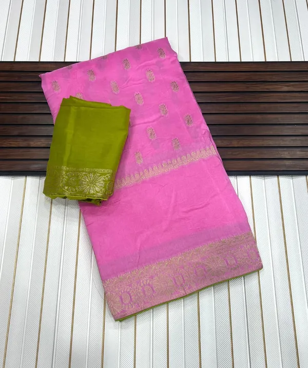Rani_Pink_Antique_Butti_Russian_Georgette_Saree_With_Meenakari_Zari_Rich_Pallu_Unstitched_Blouse