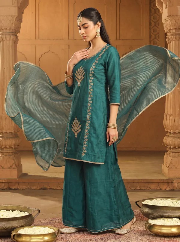 Gold_Silk_With_Lining_Embroidered_Straight_Kurta_with_Sharara_and_Dupatta