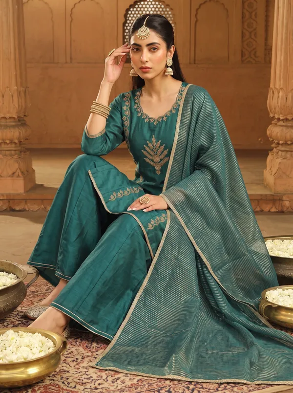 Gold_Silk_With_Lining_Embroidered_Straight_Kurta_with_Sharara_and_Dupatta