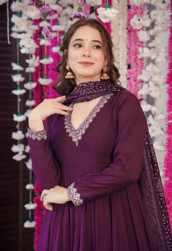 Premium_Wine_Purple_Embroidered_Anarkali_Palazzo_Set_With_Chanderi_Dupatta