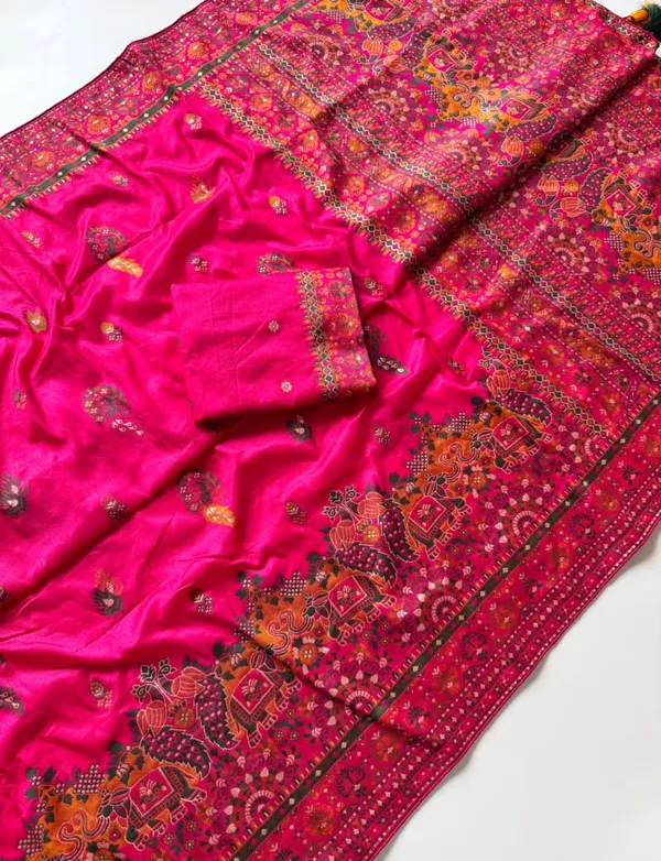 Premium_Fuchsia_Pink_Kashmiri_Woven_Rajwadi_Pashmina_Dola_Silk_Saree_With_Tassel_Pallu_Unstitched_Blouse