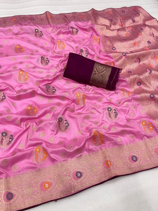 Blush_Pink_Meenakari_Zari_Woven_Dola_Silk_Saree_With_Grand_Pallu_Unstitched_Blouse