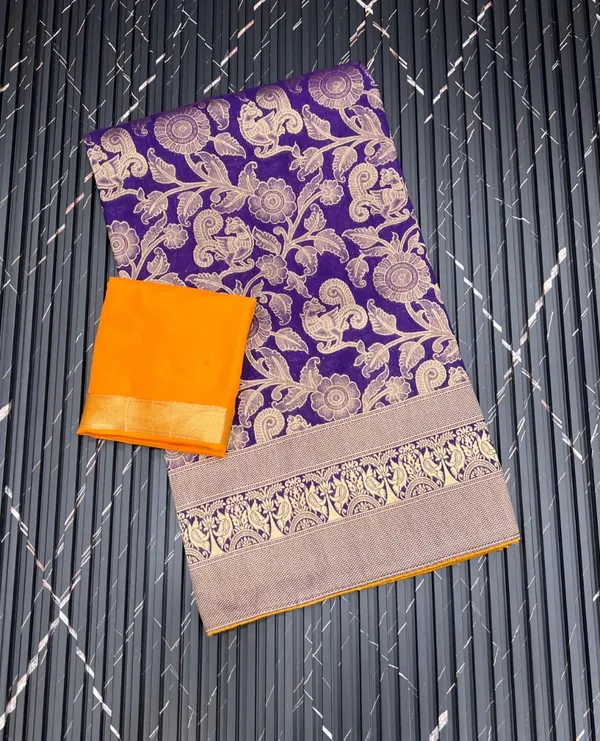 Royal_Purple_Floral_Zari_Khaddi_Crepe_Georgette_Saree_With_Rich_Woven_Pallu_Unstitched_Blouse