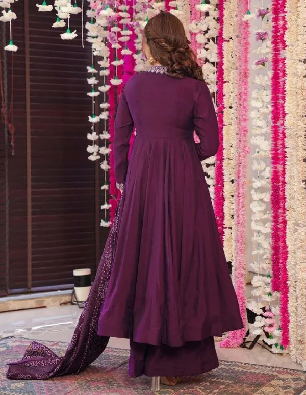 Premium_Wine_Purple_Embroidered_Anarkali_Palazzo_Set_With_Chanderi_Dupatta