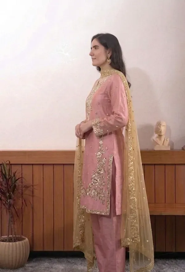 Dusty_Pink_Fendi_Silk_Embroidery_Designer_Kurta_With_Pant_Dupatta_For_Women