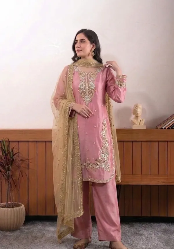 Dusty_Pink_Fendi_Silk_Embroidery_Designer_Kurta_With_Pant_Dupatta_For_Women