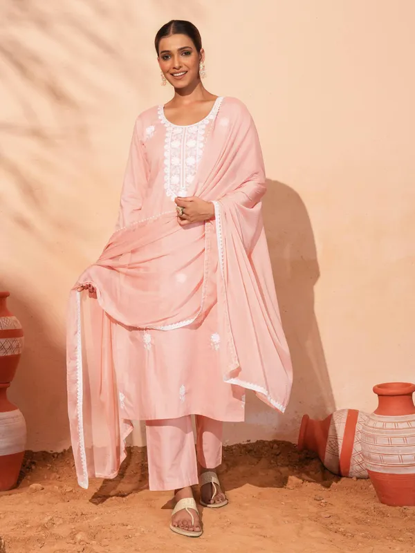 Pure_Cotton_Embroidered_Peach_Straight_Kurta_with_Pant_and_Dupatta_Sets