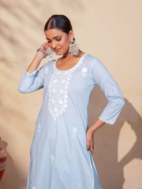 Pure_Cotton_Embroidered_Sky_Straight_Kurta_with_Pant_and_Dupatta_Sets