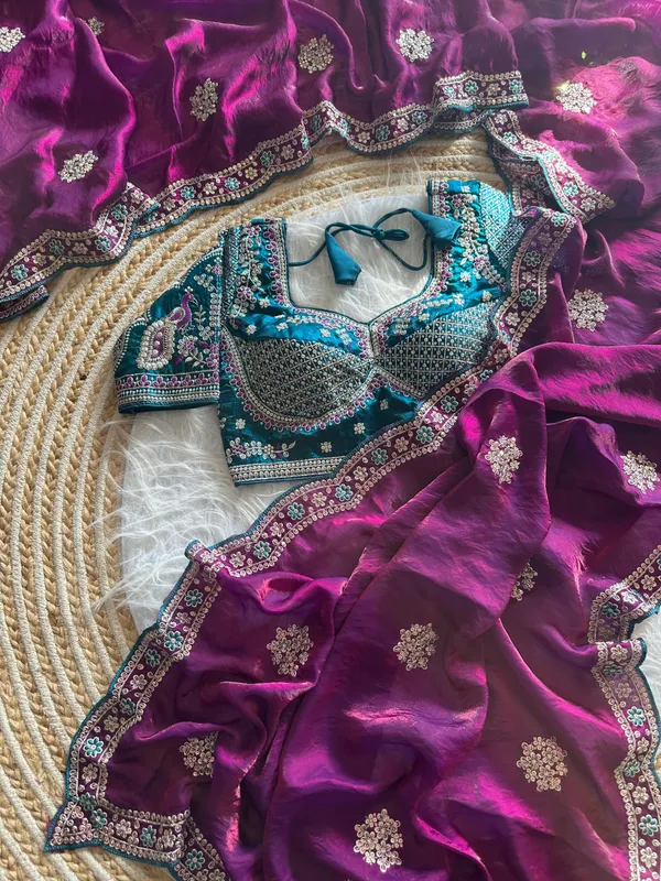 Purple_Sequins_Embroidered_Fendy_Satin_Designer_Saree_With_Stitched_Blouse